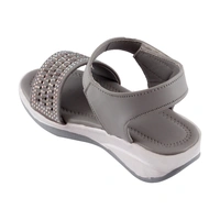 Stepee Grey Kids sandal with siroski  8 Pair set - Grey