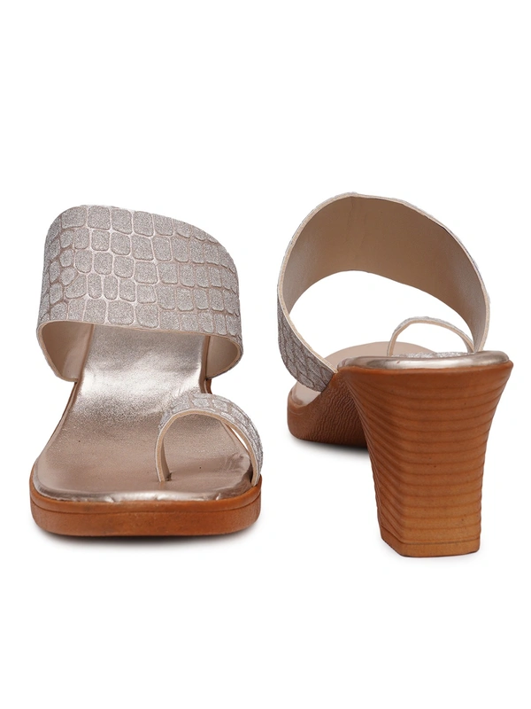 Stepee Rose Gold Fancy Angutha slipper - 6 Pair set - Rose Gold
