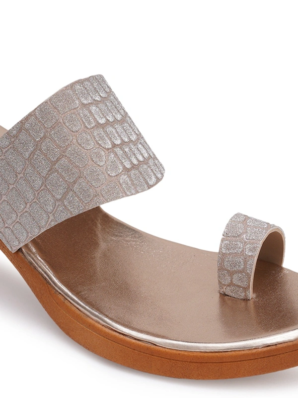 Stepee Rose Gold Fancy Angutha slipper - 6 Pair set - Rose Gold