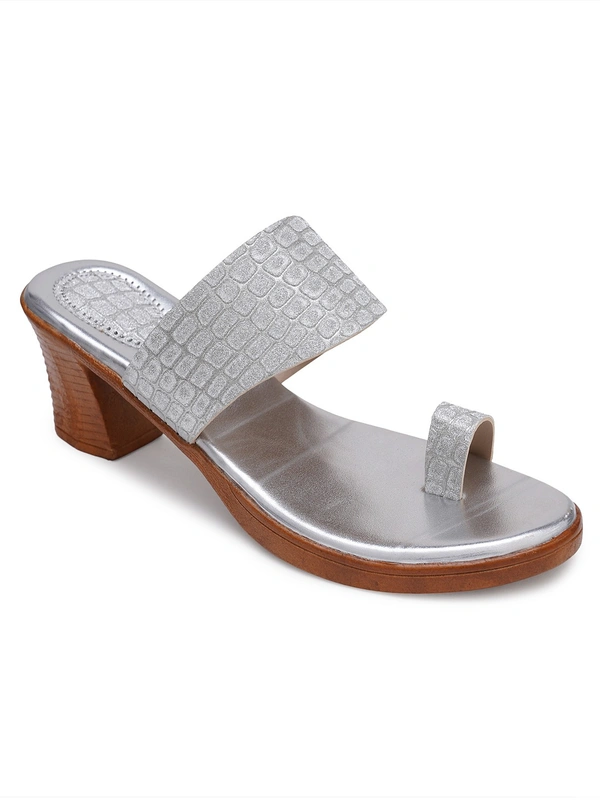 Stepee SilverFancy Angutha slipper - 6 Pair set - Silver