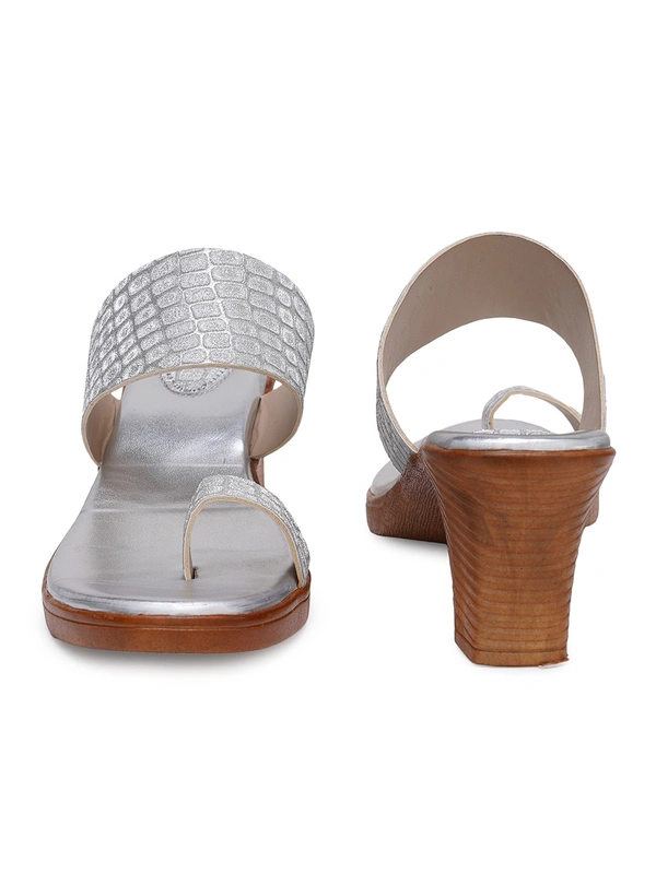 Stepee SilverFancy Angutha slipper - 6 Pair set - Silver