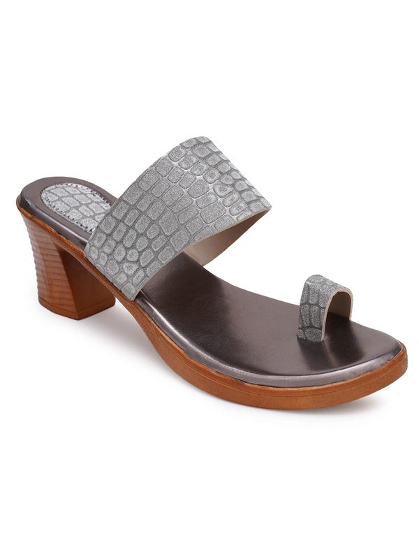 Stepee Grey Fancy Angutha slipper - 6 Pair set - Grey
