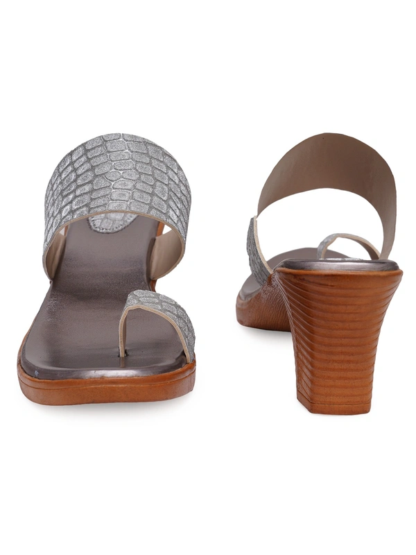 Stepee Grey Fancy Angutha slipper - 6 Pair set - Grey