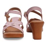 Stepee Peach 2 inch heel Sandals for women - 6 pair set - Peach