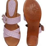 Stepee Purple 2 inch heel Slippers for women - 6 pair set - Purple