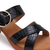 Stepee Black 2 inch heel Slippers for women - 6 pair set - Black