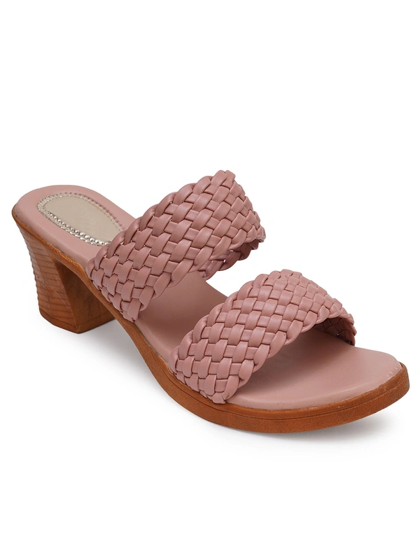 Stepee Peach Casual heel slipper 6 pair set - Peach