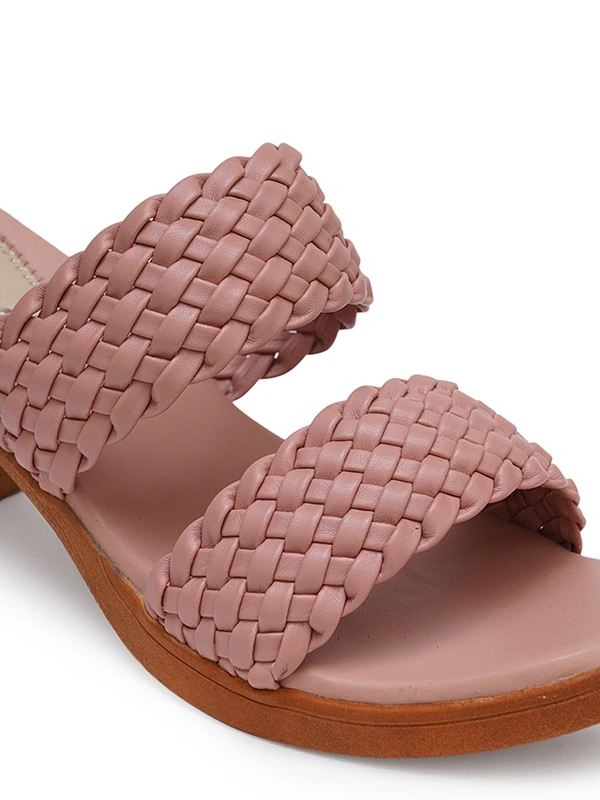 Stepee Peach Casual heel slipper 6 pair set - Peach