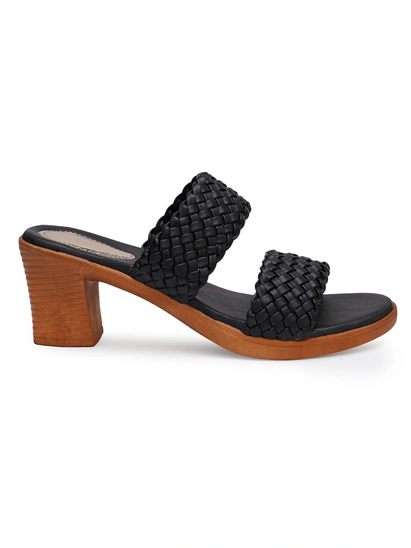 Stepee Black Casual heel slipper 6 pair set - Black