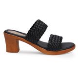 Stepee Black Casual heel slipper 6 pair set - Black