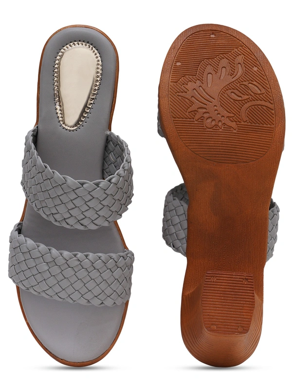Stepee Grey Casual heel slipper 6 pair set - Grey