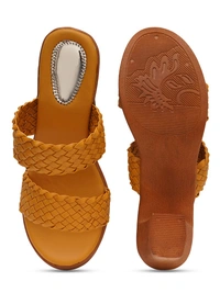 Stepee Grey Casual heel slipper 6 pair set - Yellow