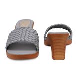 Stepee Grey 2 Inch Heel Sandals For Women - 6 Pair Set - Grey