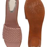 Stepee Peach 2 Inch Heel Slippers For Women - 6 Pair Set - Peach