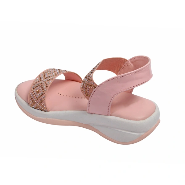 Stepee Pink Kids sandal with siroski  8 Pair set - Sea Pink