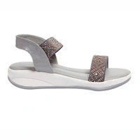 Stepee Grey Kids sandal with siroski  8 Pair set - Dove Gray