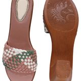 Stepee Peach Multy 2 Inch Heel Sandals For Women - 6 Pair Set - Peach