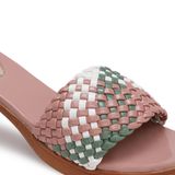 Stepee Peach Multy 2 Inch Heel Sandals For Women - 6 Pair Set - Peach