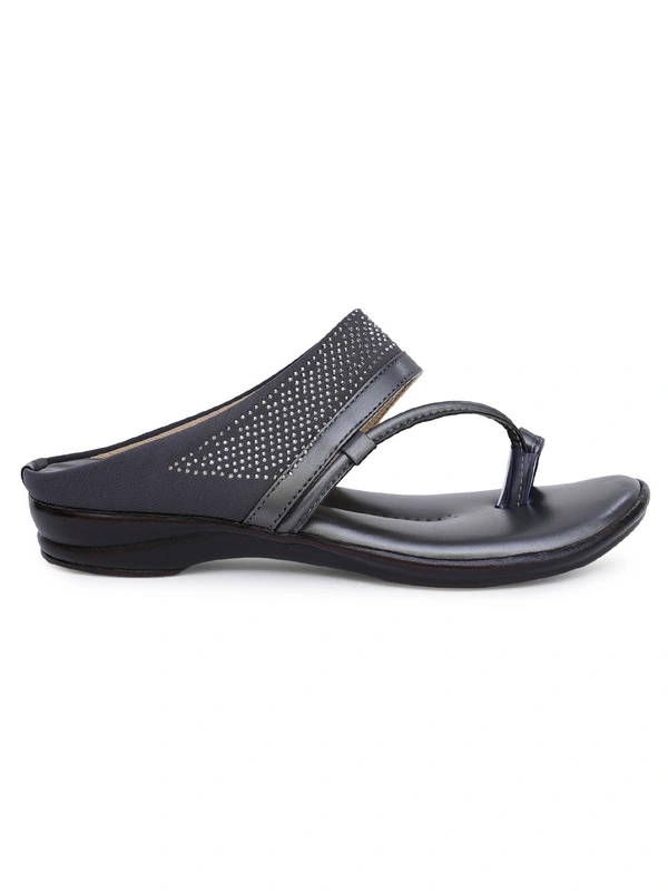 Stepee Grey Comfort Siroski slipper 6 pair set - Grey