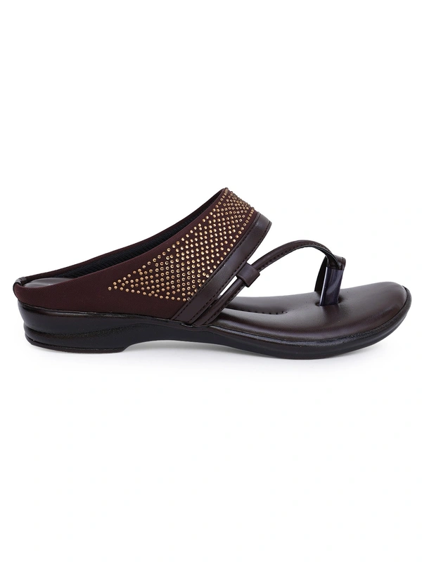 Stepee Brown Comfort Siroski slipper 6 pair set - Brown Brown