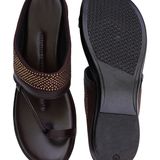 Stepee Brown Comfort Siroski slipper 6 pair set - Brown Brown