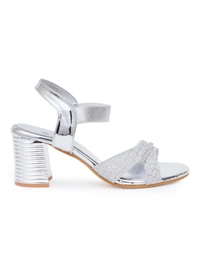 Stepee Silver partywear Bridal heels 6 pair set - Spring Wood
