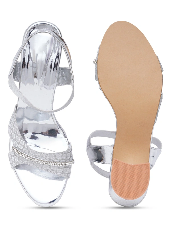 Stepee Silver partywear Bridal heels 6 pair set - Spring Wood