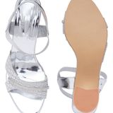 Stepee Silver partywear Bridal heels 6 pair set - Spring Wood