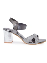 Stepee Grey partywear Bridal heels 6 pair set - Star Dust