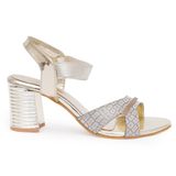 Stepee Golden partywear Bridal heels 6 pair set - Golden