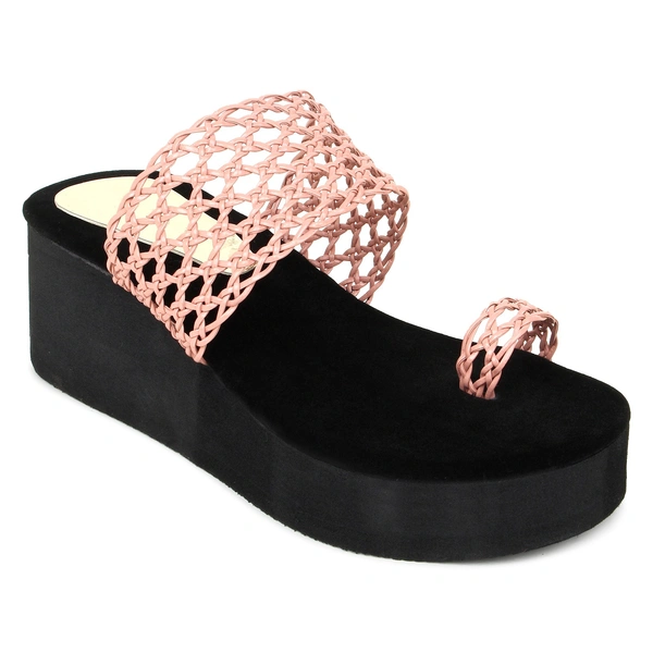 Stepee Pink Bunai Rubber Gola Slipper- 6 Pair Set - Peach