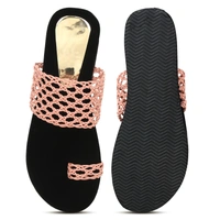 Stepee Pink Bunai Rubber Gola Slipper- 6 Pair Set - Peach