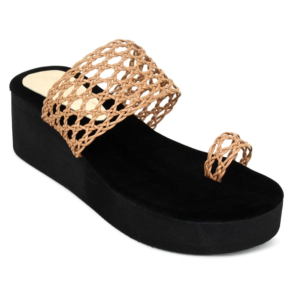 Stepee Beige Bunai Rubber Gola Slipper- 6 Pair Set - Beige