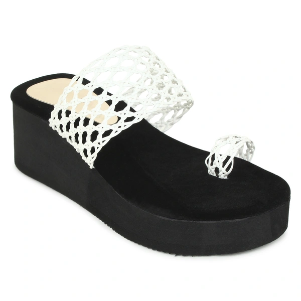 Stepee White Bunai Rubber Gola Slipper- 6 Pair Set - White