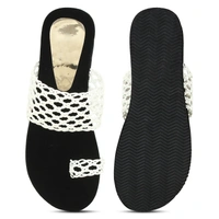 Stepee White Bunai Rubber Gola Slipper- 6 Pair Set - White