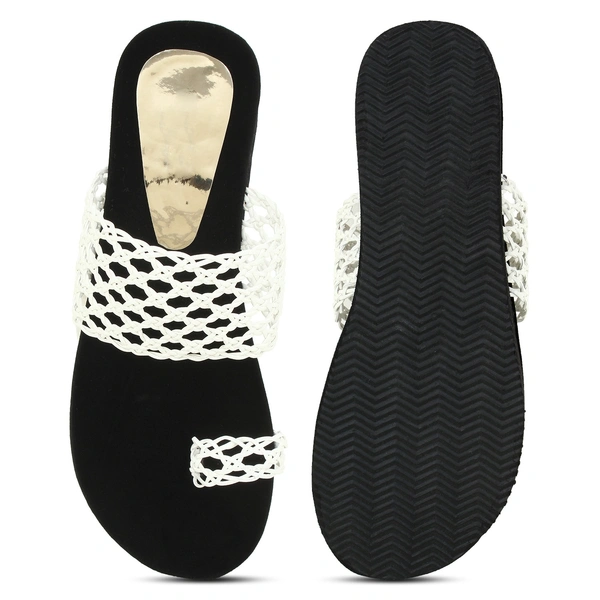 Stepee White Bunai Rubber Gola Slipper- 6 Pair Set - White