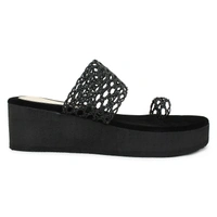 Stepee Black Bunai Rubber Gola Slipper- 6 Pair Set - Black