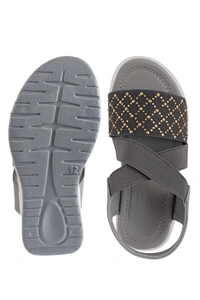 Stepee Grey Kids sandal with siroski  8 Pair set - Grey