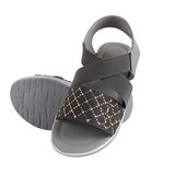 Stepee Grey Kids sandal with siroski  8 Pair set - Grey