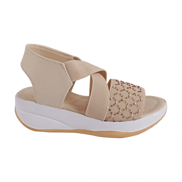 Stepee Cream Kids sandal with siroski  8 Pair set - Cream
