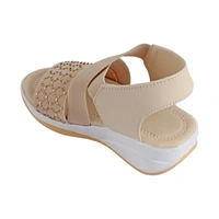 Stepee Cream Kids sandal with siroski  8 Pair set - Cream