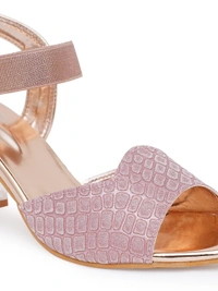 Stepee Rose Gold partywear Bridal heels 6 pair set - Rose gold