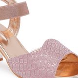 Stepee Rose Gold partywear Bridal heels 6 pair set - Rose gold