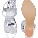 Stepee Silver partywear Bridal heels 6 pair set - Silver