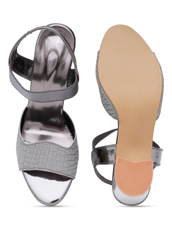Stepee Grey partywear Bridal heels 6 pair set - Gray