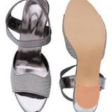 Stepee Grey partywear Bridal heels 6 pair set - Gray