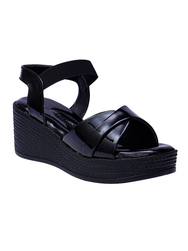 Stepee Black Platform Heel sandal 6 Pair set - Black