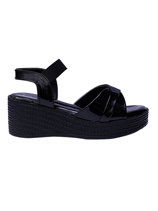Stepee Black Platform Heel sandal 6 Pair set - Black