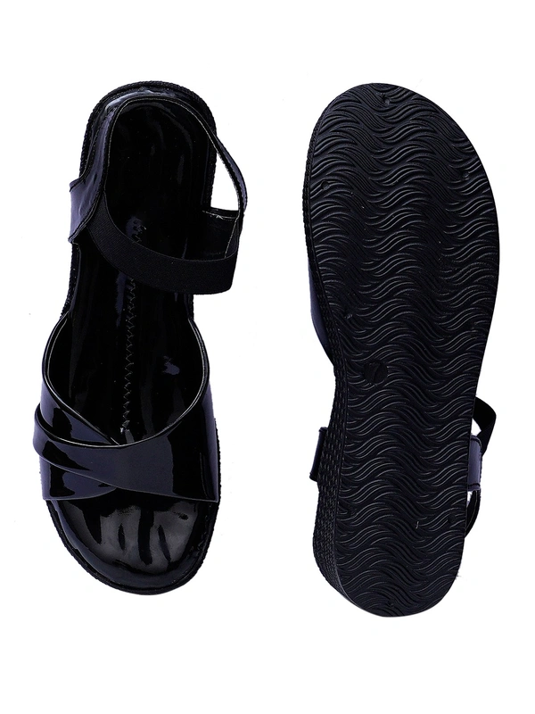 Stepee Black Platform Heel sandal 6 Pair set - Black