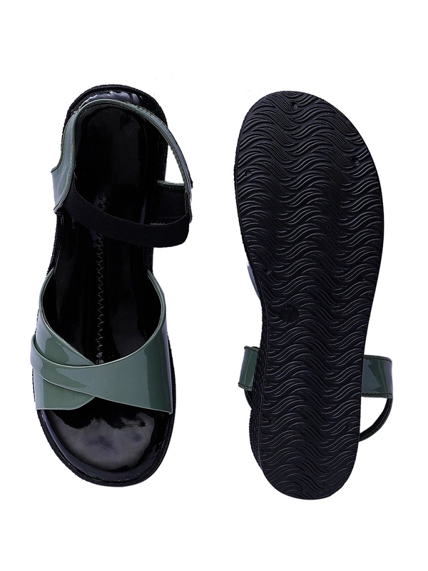 Stepee Olive green Platform Heel sandal 6 Pair set - Mhendi green